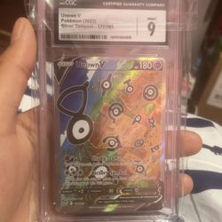 Unown V Silver Tempest #177/195 Graded CGC 9 Mint 