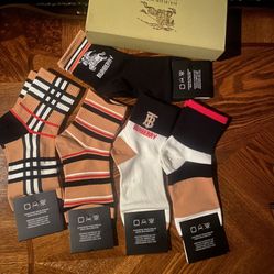 New Burberry 5 Pair Casual Socks 