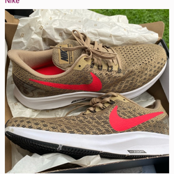 Nike Air Zoom Pegasus 35 – Parachute Beige & Red – Size 9.5 🏃‍♂️
