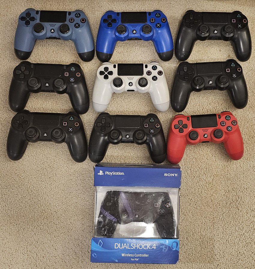 Lot of 10 Sony PlayStation 4 (PS4) Dual Shock Wireless Controllers