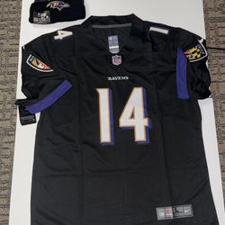 NWT Men's Kyle Hamilton #14  Baltimore Ravens Black Player Stitched Jersey