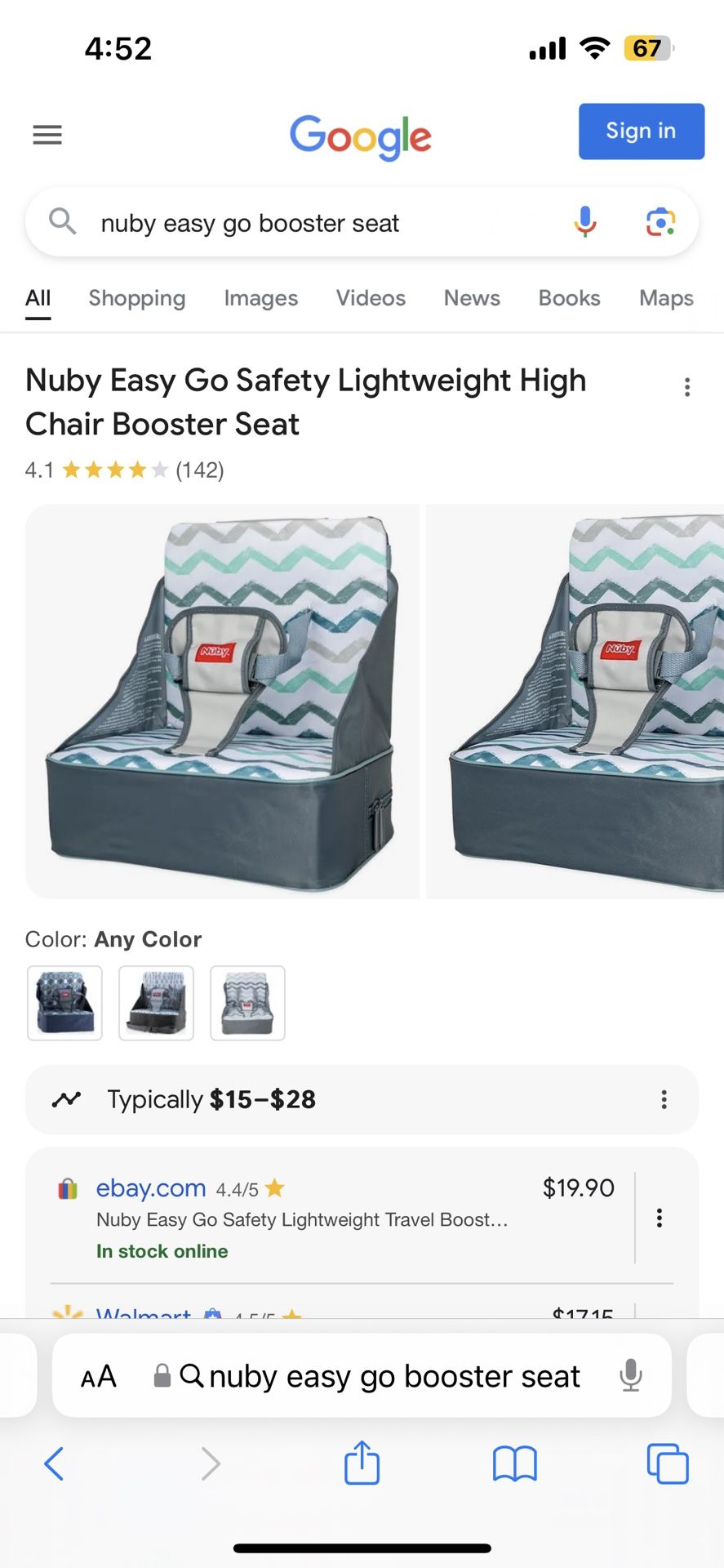Travel booster Seat 