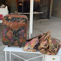 Carry on luggage and 2 hand bags