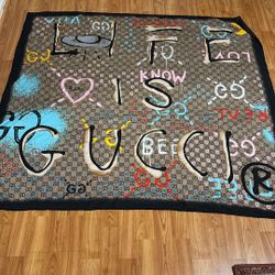 Gucci Scarf Gucci Ghost "Life is Gucci" silk scarf