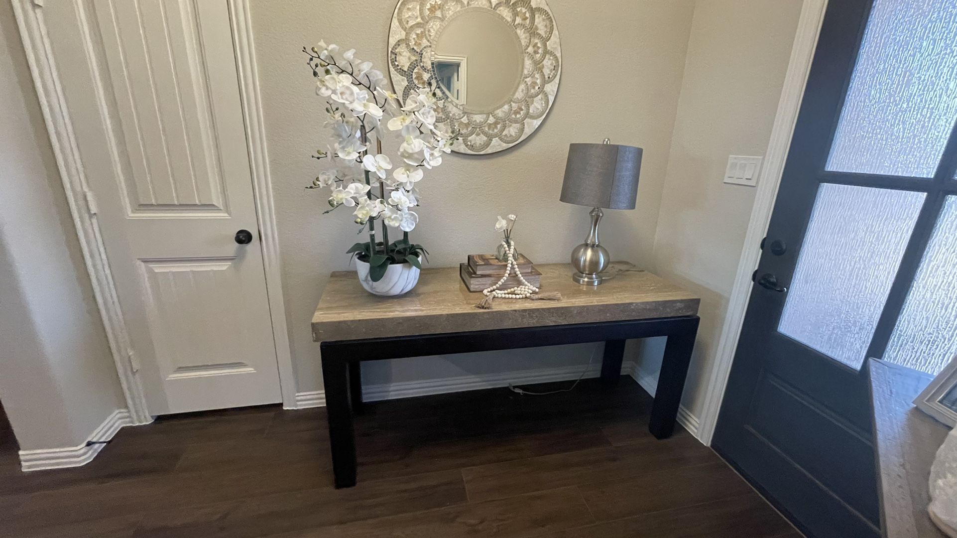 Beautiful and heavy marble entry table