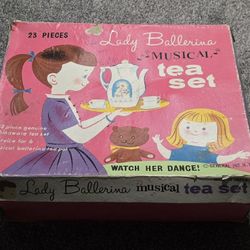 1950's Lady Ballerina Musical Tea Set