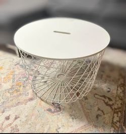 ⭐Storage Metal Table White⭐