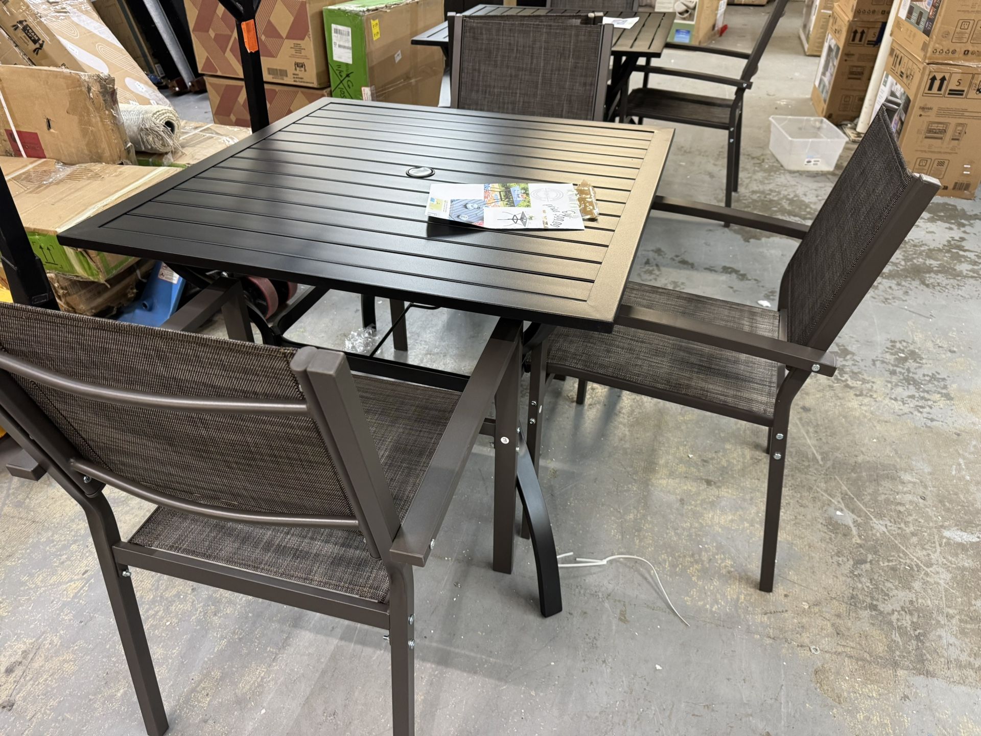 Outdoor Table Aluminum $99.99 Chairs $34.99 Each New Fully Assembled
