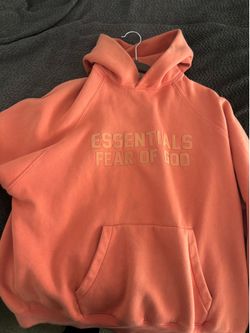 Essentials hoodie coral