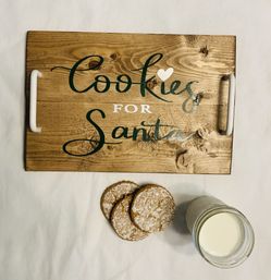 Cookies for Santa platter with handles