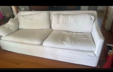 Restoration Hardware, full-size sofa and chair