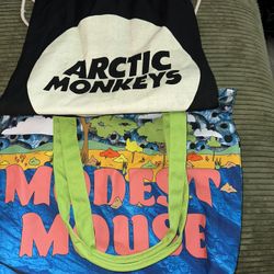 Modest Mouse Tour Tote Bag Backpack & Arctic Monkeys Tote