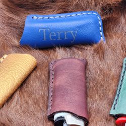 Genuine Leather Lighter Covers - Personalized Engraving -Hand Made USA