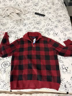 Nautica Buffalo Plaid Quarter-Zip Sweater