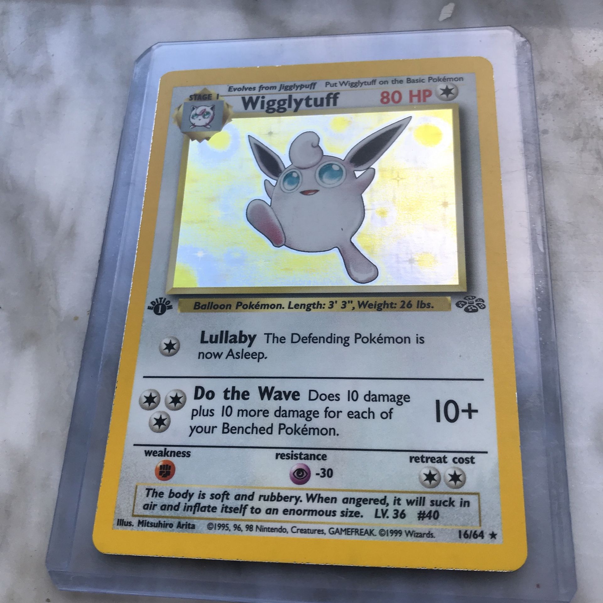 Wigglytuff 1st Edition Pokémon Card In Excellent Condition
