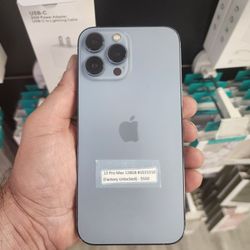 Apple IPhone 13 Pro Max 128GB in Sierra Blue (Factory Unlocked/Desbloquiado).