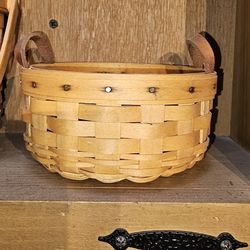 Set Of 2 Small Button Longaberger Basket 