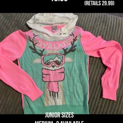Junior Hooded Christmas Sweater  “Skiyalater”