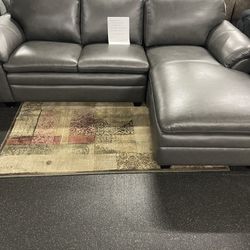 2 Piece Leather Sectional On Sale