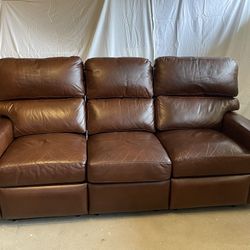 Power Reclining Leather Sofa