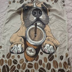 Beautiful Soft Baby Dog Coffee  Blanket 