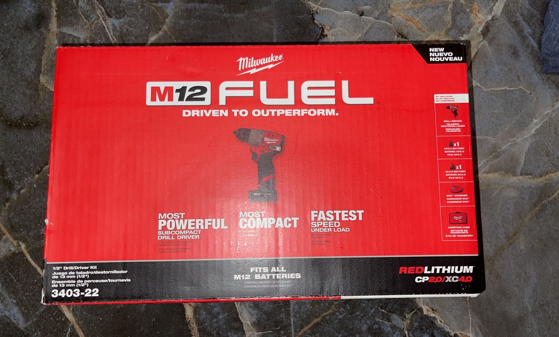 Milwaukee M12 Drill Set 2.0 And 4.0 Battery Kit