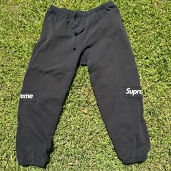 Supreme Black Sweats Size L