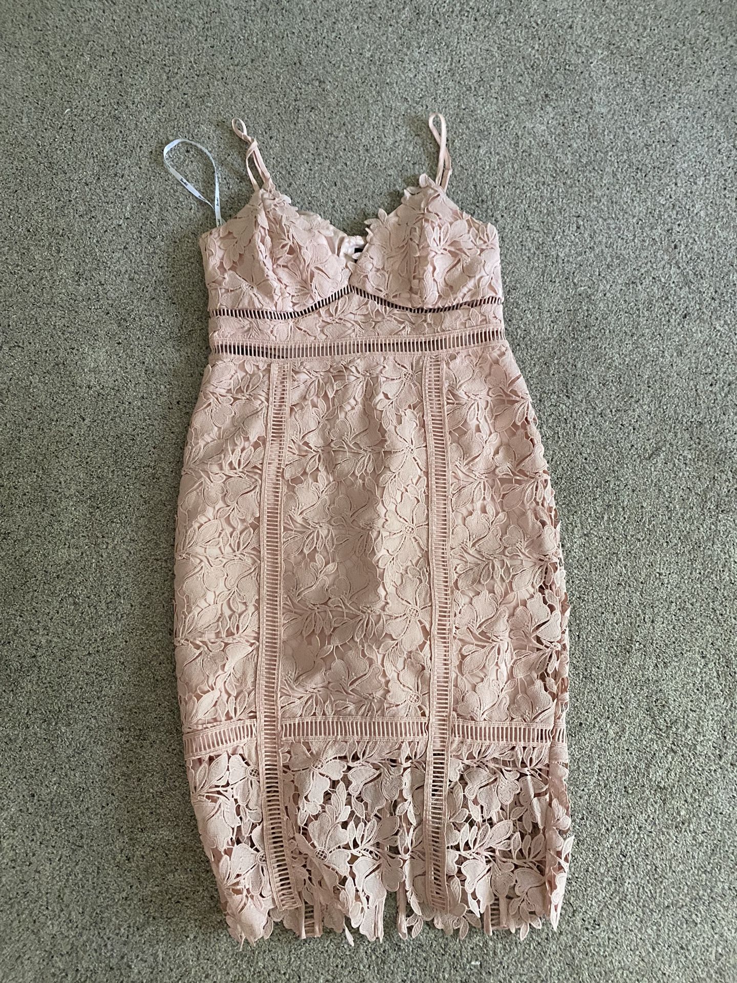 Bardot Pink Lace Dress