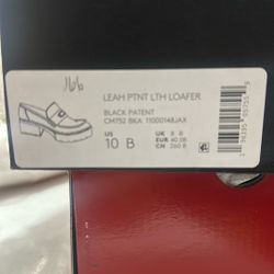 Coach Size 10 Black Leah Pint Lth Loafer 