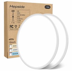 2Pack Flush Mount Ceiling Light Fixture White