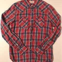 Denim & Supply Ralph Lauren Men’s Checkered Long Sleeve Worker Shirt — Size Large