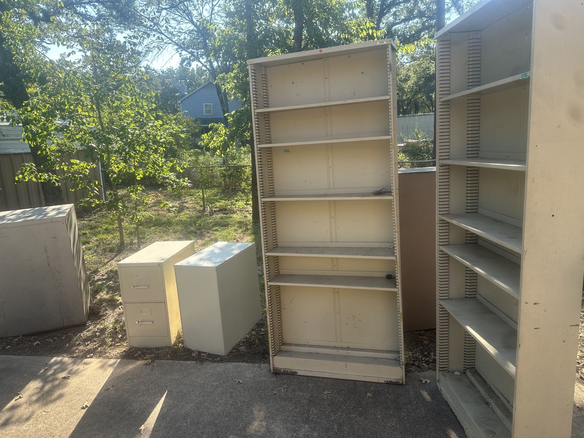 Metal Filing Cabinets And Shelves $80 For All 