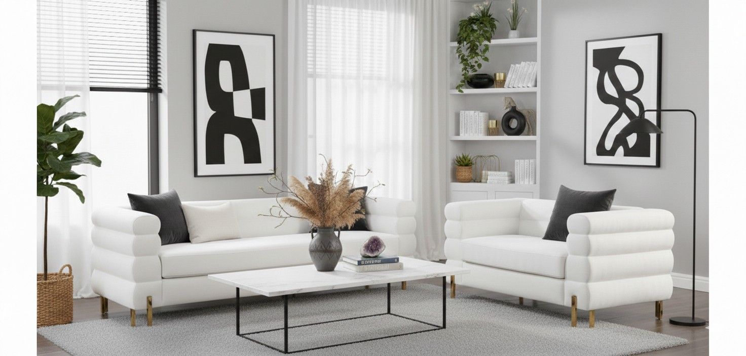 Luxurious 3pc Sofa Set Sofa, Loveseat & Chair