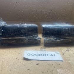 #195 Fit 98-04 Chevy Blazer/Chevrolet S10 Chrome Housing Smoked Clear LED DRL Switchback Headlight 