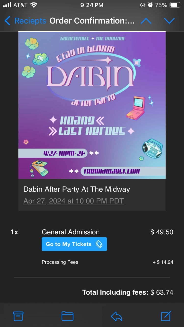 Dabin After Party Ticket