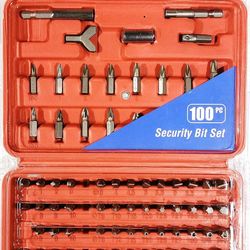 100-Piece Security Bit Set with Case