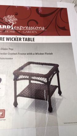 Wicker side table