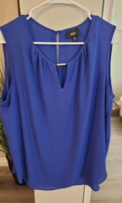 Mossimo Blue Sleeveless Blouse XL