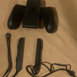 Black Genuine Official Nintendo Switch Joy-Con Comfort Grip & Controller Straps