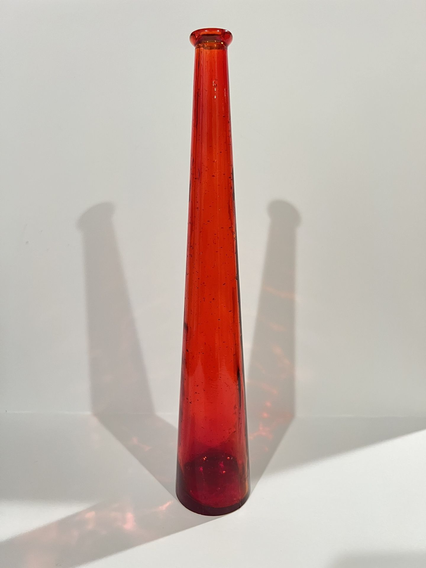 Wheaton ANTIQUE Red Pressed Glass Bottle (Made in USA) Vintage