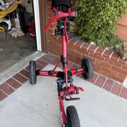 Clicgear 4 Golf Push/pull Cart Red Very Good Condition. 