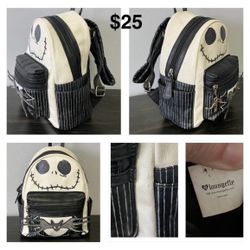 DISNEY ORIGINAL Loungefly Nightmare Before Christmas Jack Skellington Mini Backpack (Good Cond)