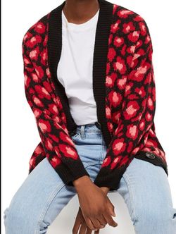 Topshop Leopard Print Cardigan
