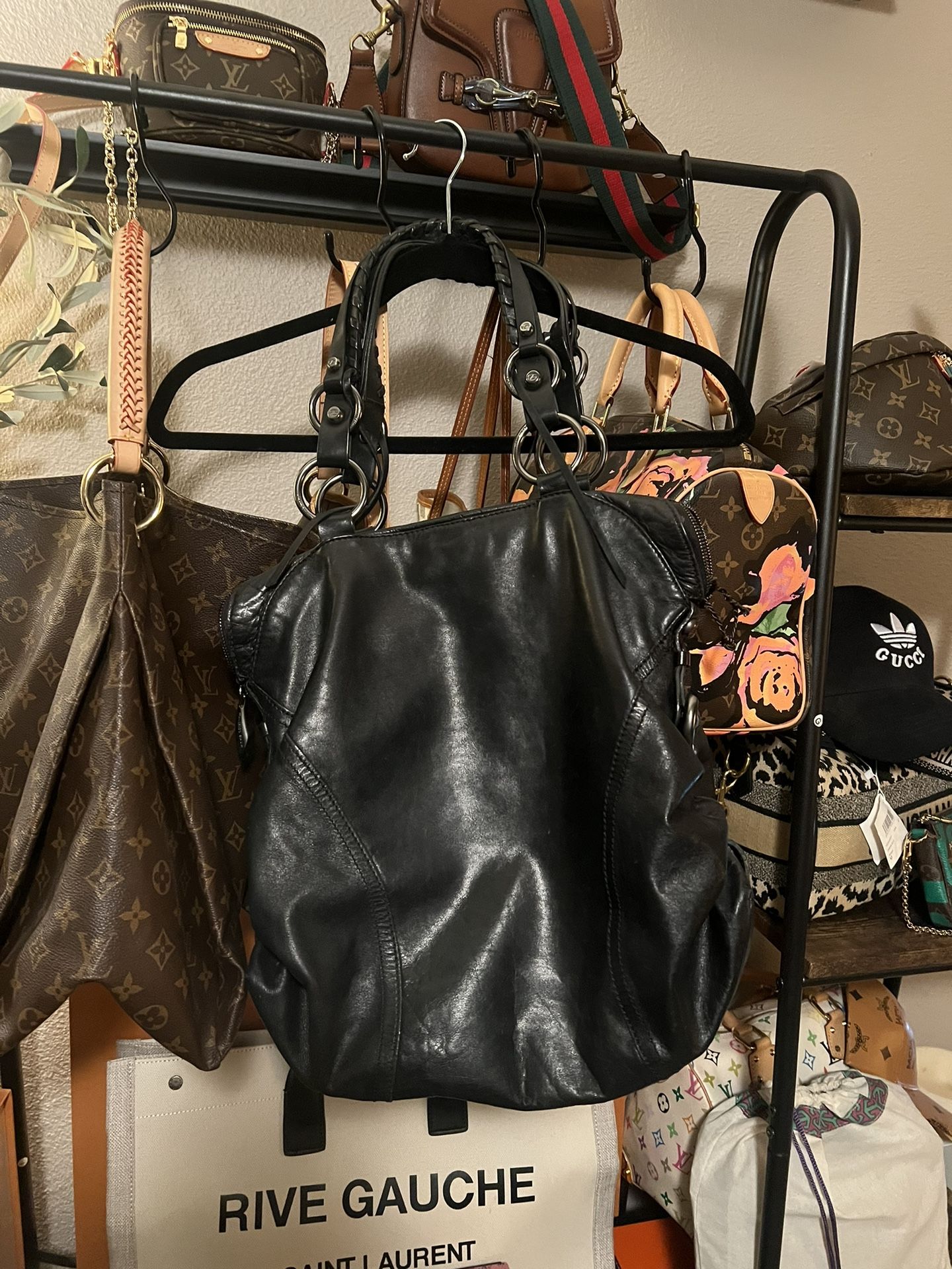 Authentic Francesco Basia Hobo Tote Bag Leather