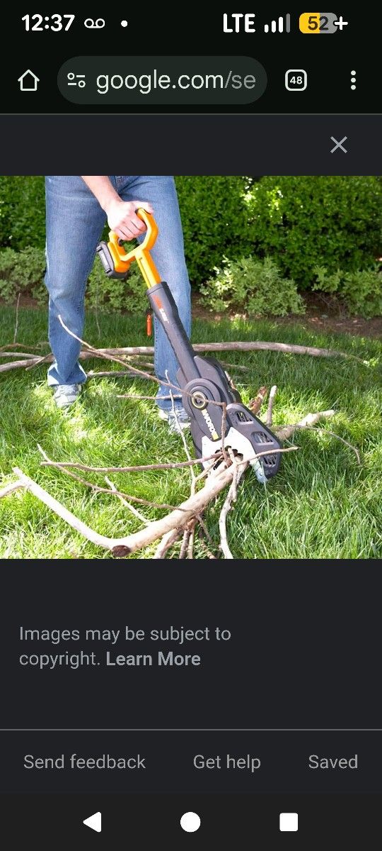 Worx Jawsaw The Only Safety Chainsaw You Can Saw On The Ground Look @@