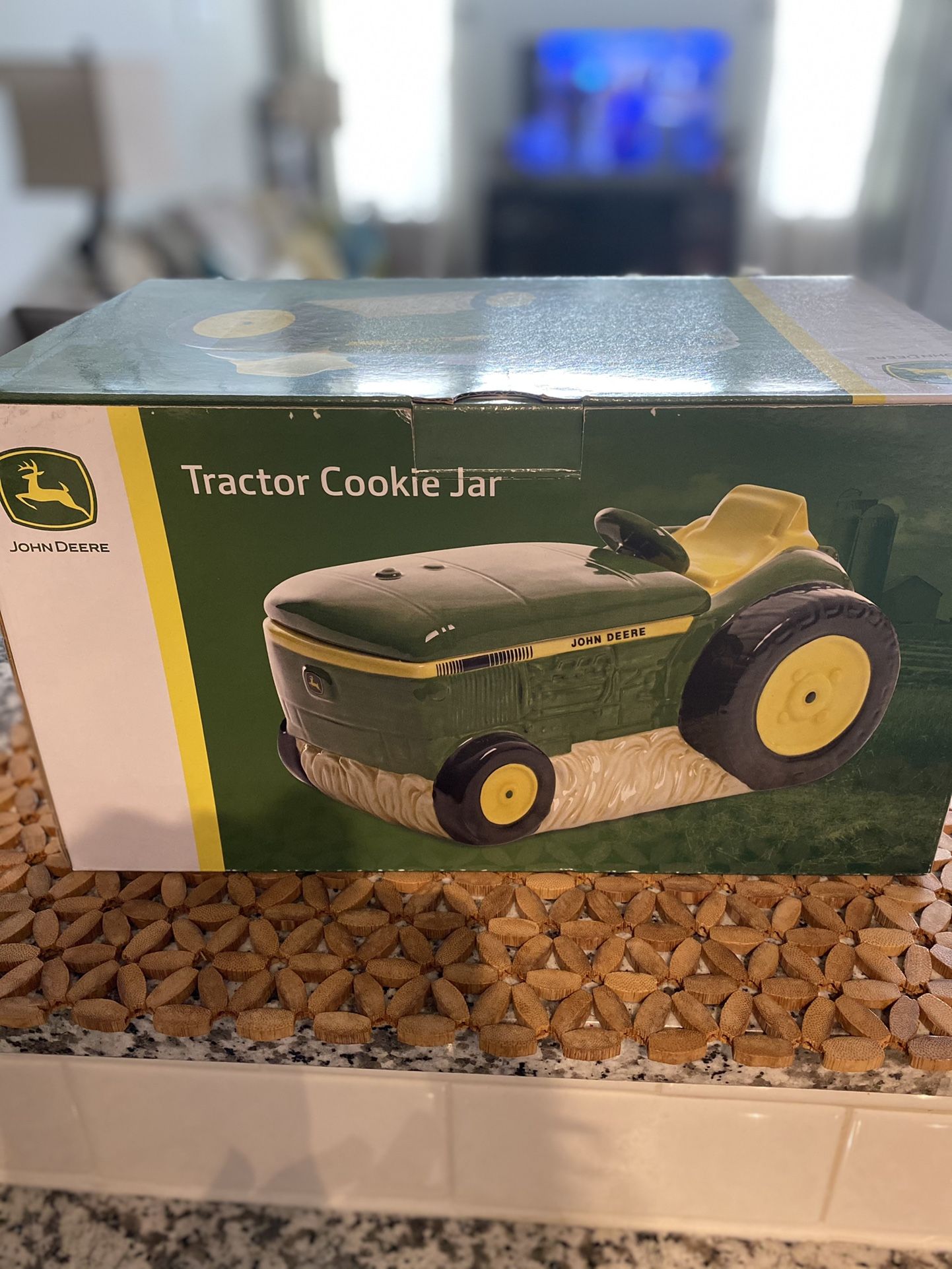 John Deer Tractor Cookie Jar