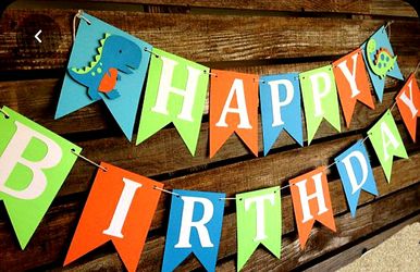Dinosaur Birthday Banner