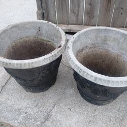 Solid Concrete Flower Pot