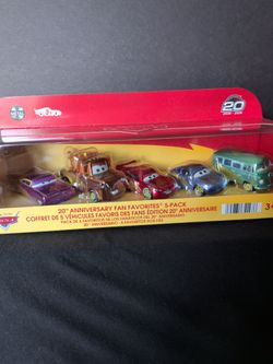 Disney Pixar Cars 20th Anniversary Fan Favorites Chrome Edition 5 Pack