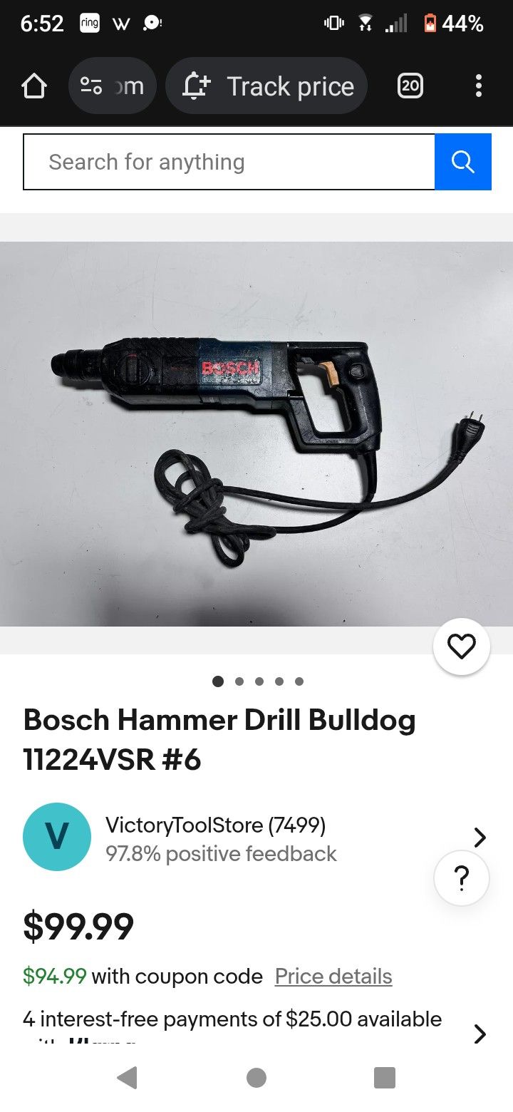 Used Bosch Bulldog Hammer Drill